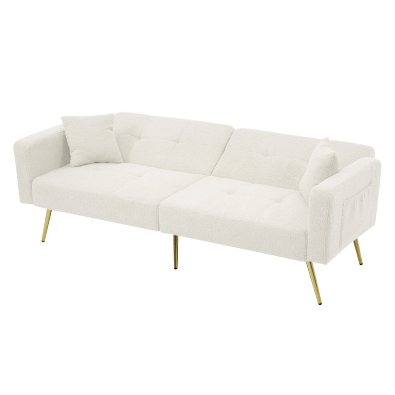 Tawnia 2 Seater Sofa, White Sherpa
