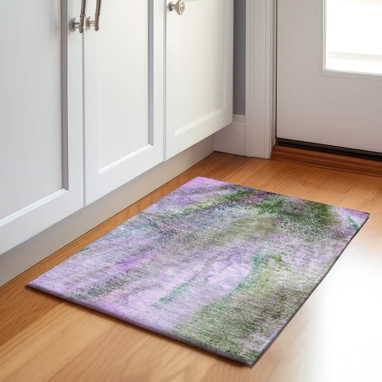 Premium Machine Washable Cerrito AMF505 Purple Rug