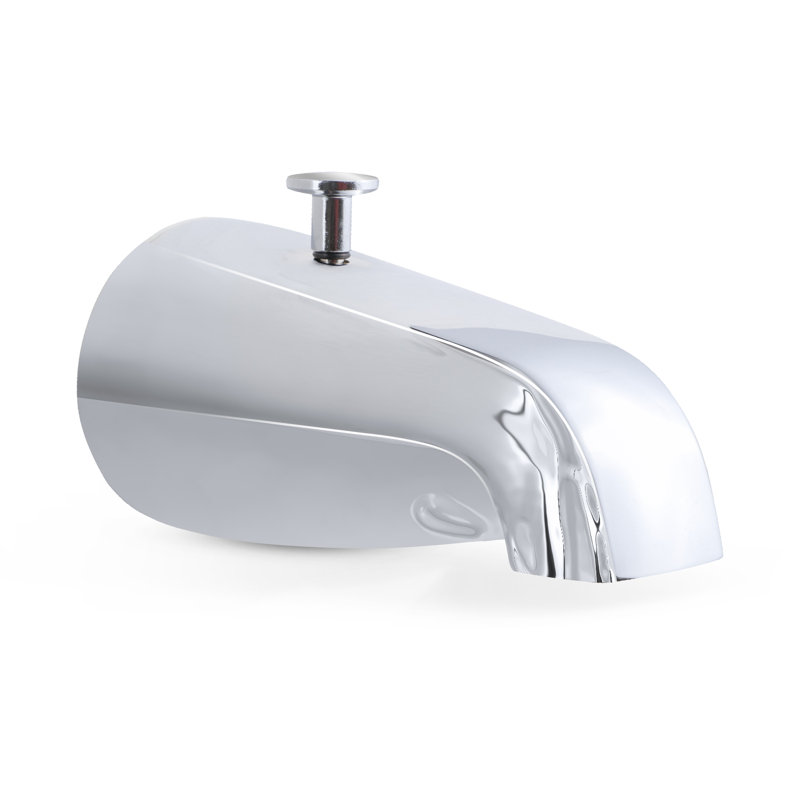 SUPPLYGIANT Tub Spout 1/2 IPS Thread Bathtub Faucet with Diverter at Back Chrome Plated Finish