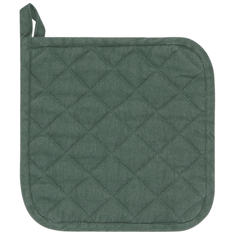 Now Designs Heirloom Stonewash Potholder, Jade