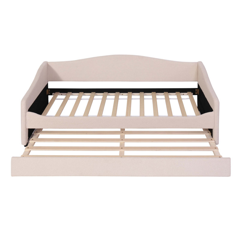 Upholstered Daybed with Smart LED Lighting and Trundle, a Functional and Stylish Addition for Modern Living Spaces, Twin