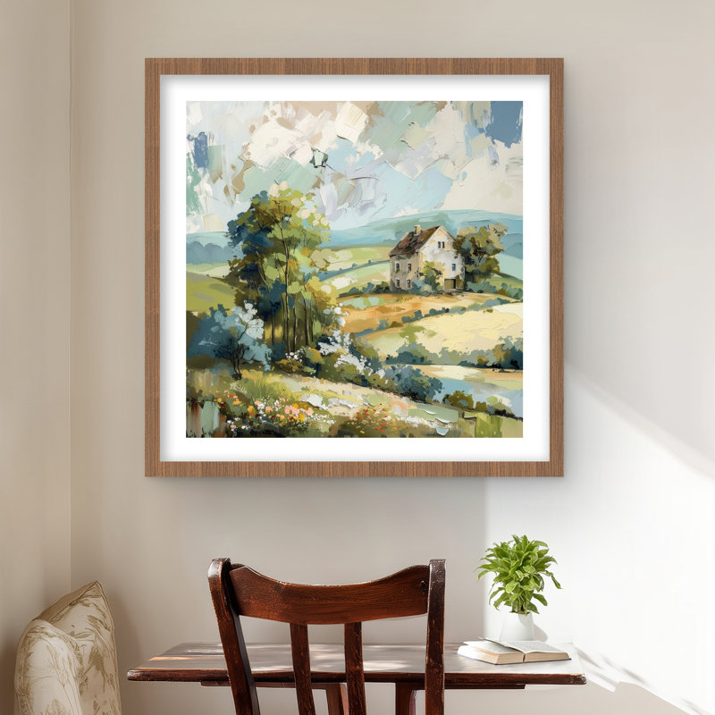 On the plain - Reproduction matte encadrée pour la décoration intérieure, H 24 po x l 24 po