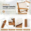 Mobilier de balcon 3 pièces en bois d'acacia (naturel)