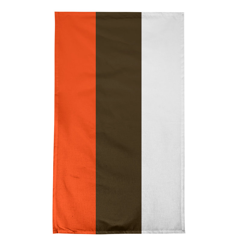 Stripe Tea Towel Kitchen Towel, Poly Twill, Orange/Brown/White Football