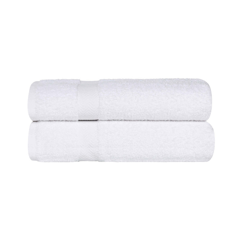 Franklin 100% Cotton Lightweight Quick-Drying Bath Sheet, White