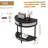 Unique Half Moon Design End Table with Sliding Door,Elegant Semi-circle Entryway