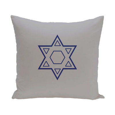 Coussin de coussin décoratif carré étoile de David