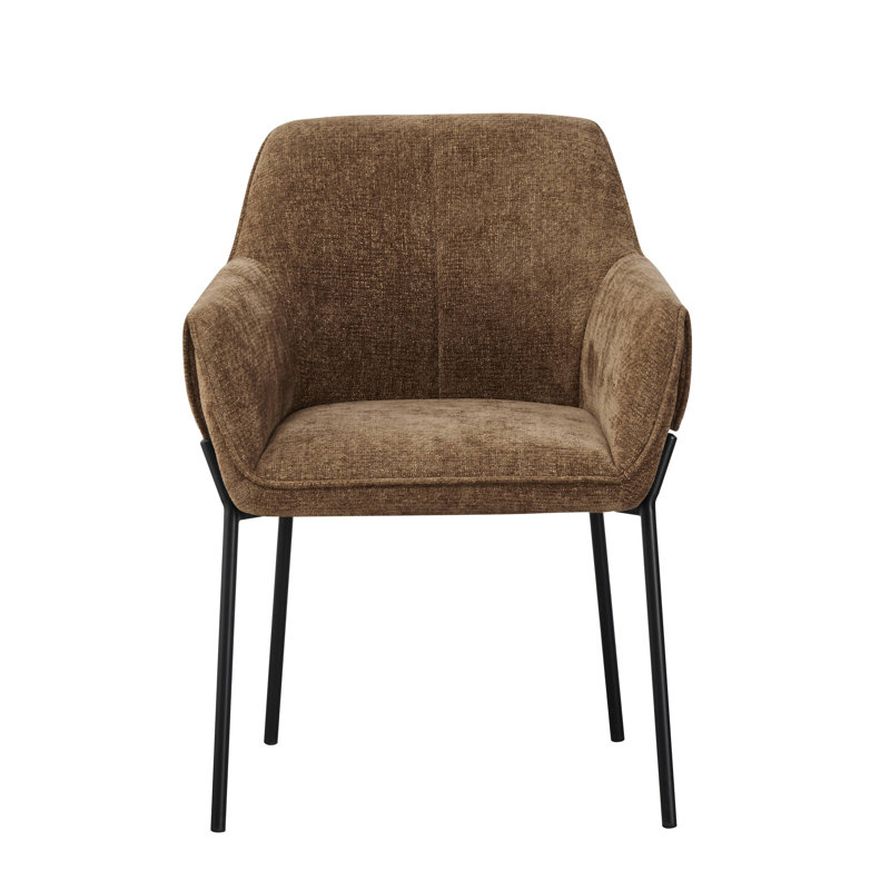 Milan Chenille Effect Dining Chair, Brown