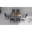 Outsunny 6 Seater Garden Dining Set with Soft Cushions-1125776846