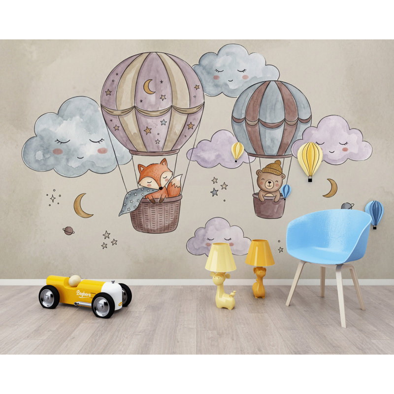 Murale de chambre d'enfant, Texturé non collé, 100 po x 96 po