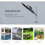 Aarun 330 cm W X 330 cm D Hexagonal Lighted Beach Parasol with Crank Lift-57652053