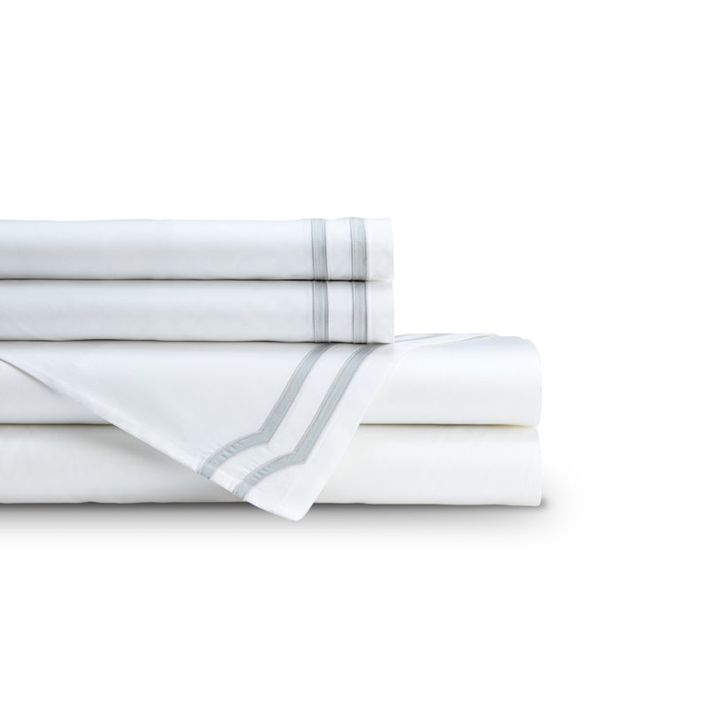 Soho Pillow Case, White/Gray, Standard