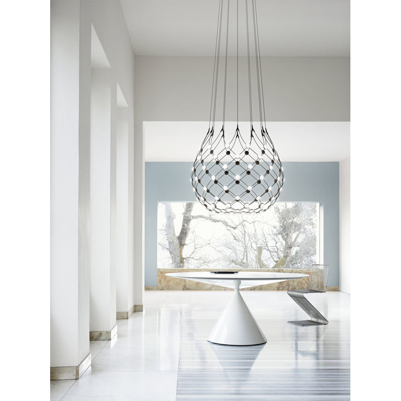 Mesh 1 - Light Unique Global LED Chandelier, 143.6" H x 31.5" W x 31.5" D
