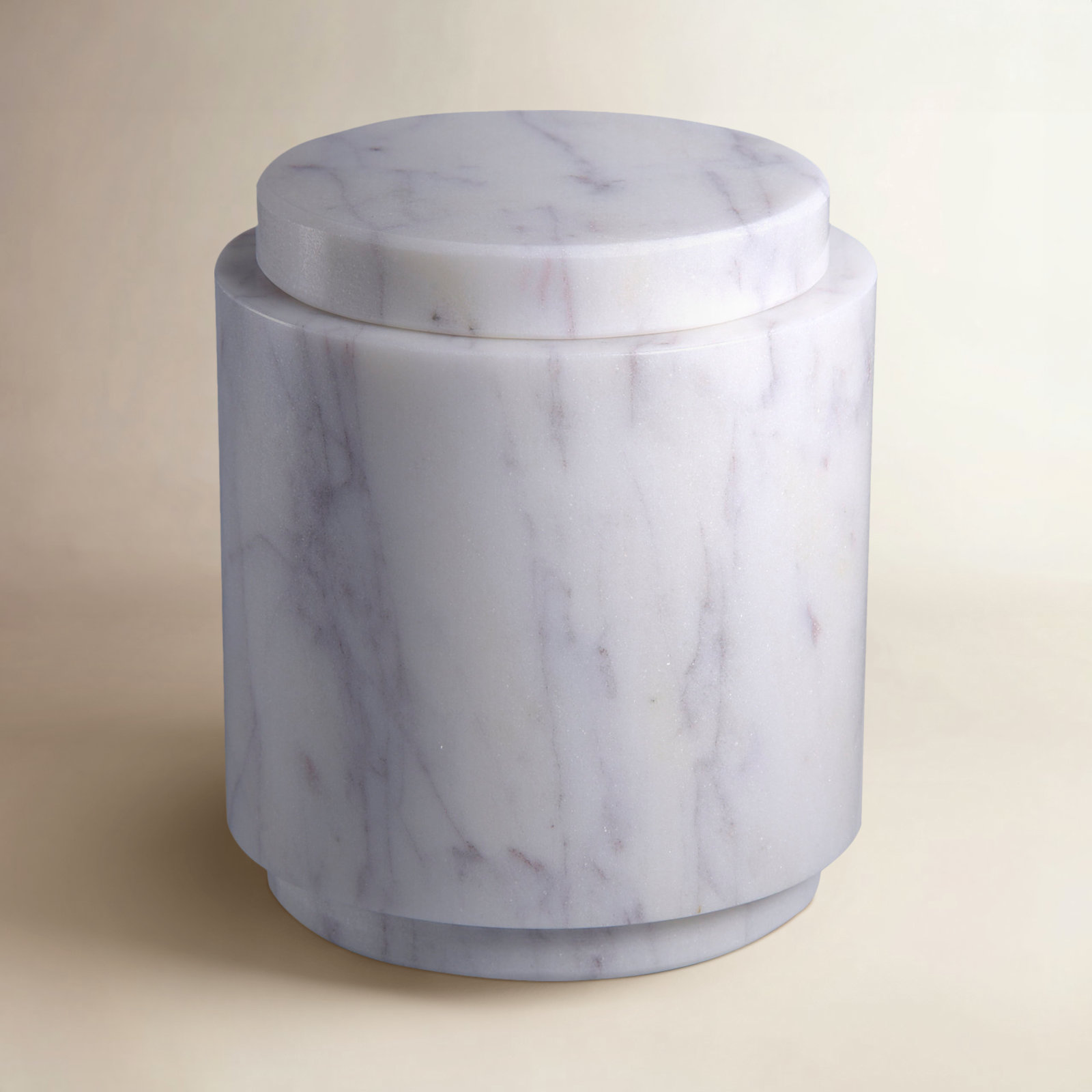 Marble Jar, 4" H x 3.5" W x 3.5" D