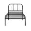 Stevenage Modern Metal Platform Bed Frame with Curved Headboard-706736951-758094654