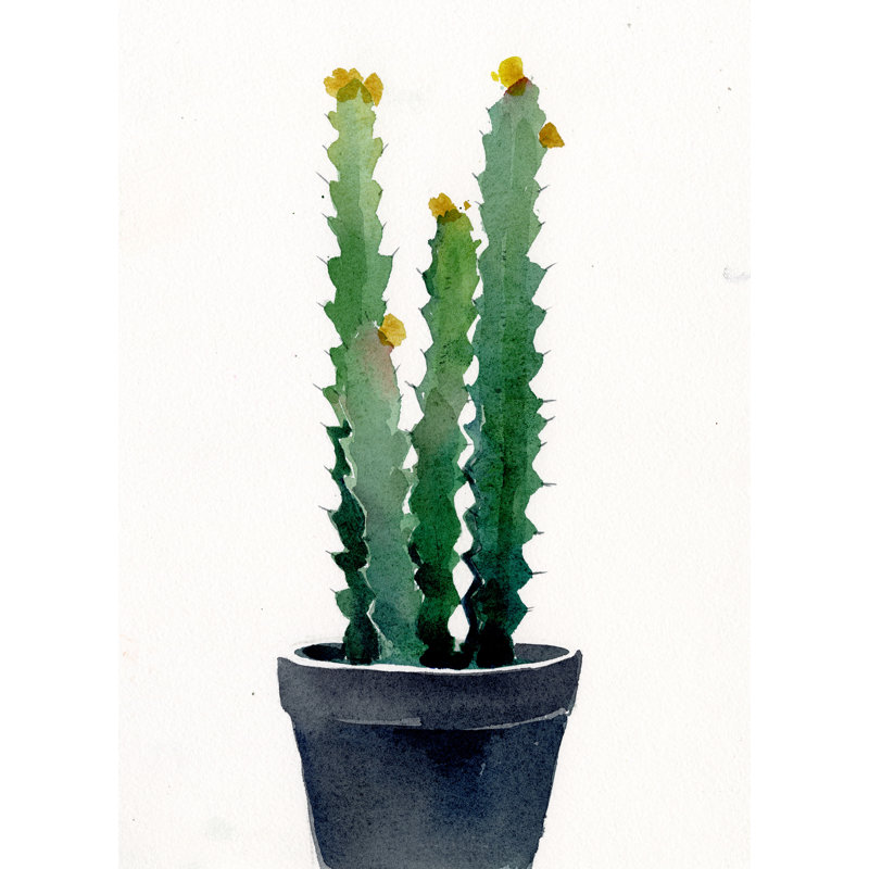 The Plants III - Painting Print, 91 cm H x 61 cm W, Black Floater Framed