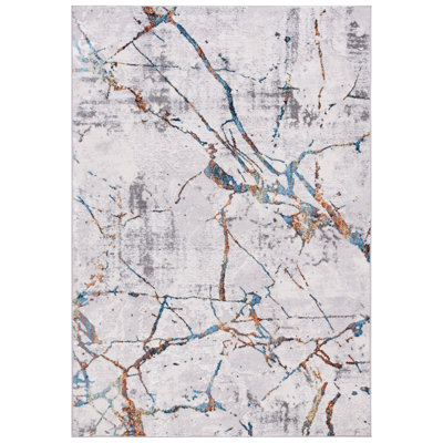 Alohi 293 Area Rug In Gray/ Blue Gold
