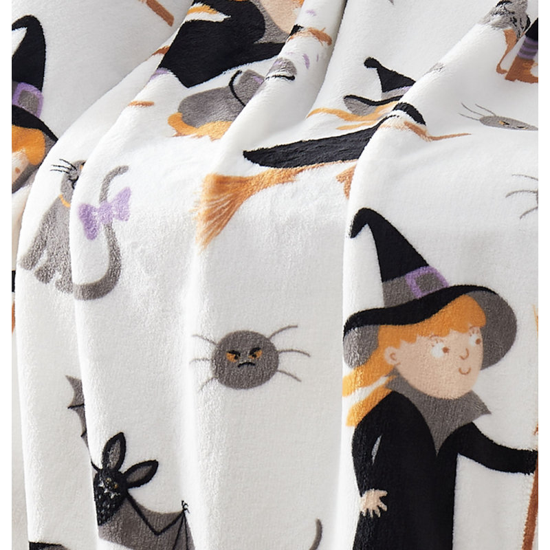 Halloween Witches Printed Flannel Throw 50"X70"