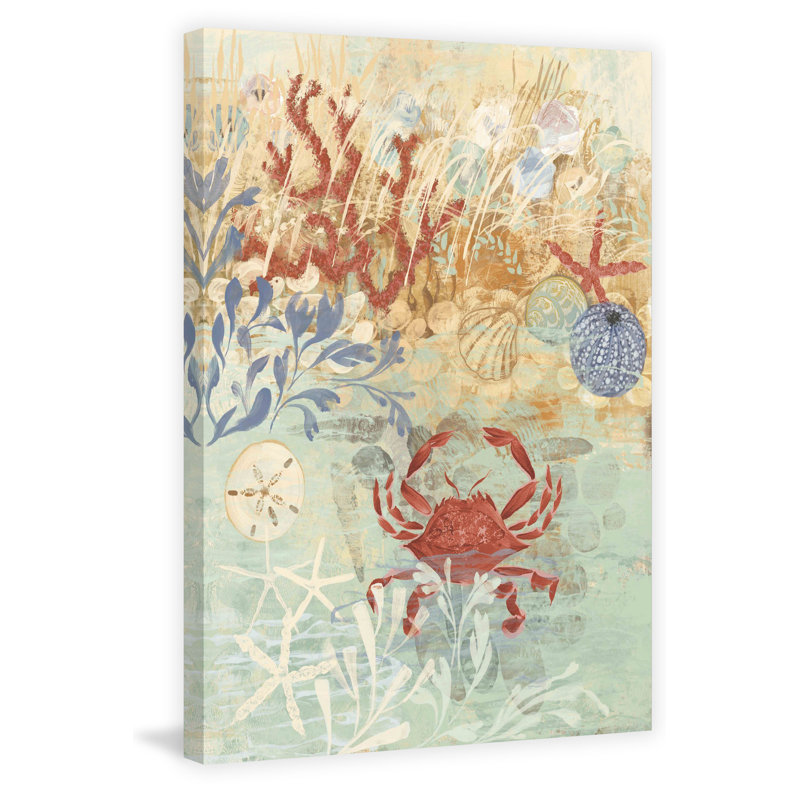 «Coastal Floral Frenzy IV Premium», reproduction d'art sur toile tendue, H 60 po x l 40 po