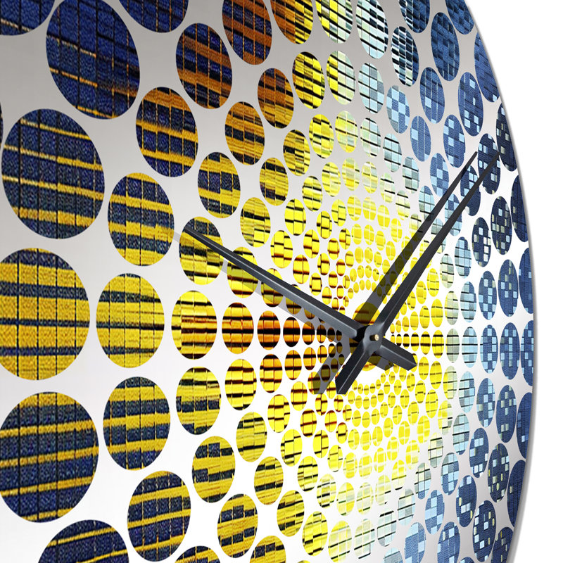 Horloge murale abstraite Schumann Resonances Waveform Spectrum III - Formes abstraites, Médium