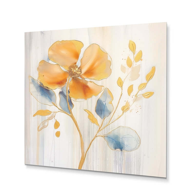 - Art mural floral en métal, H 16 po x l 16 po x P 1 po