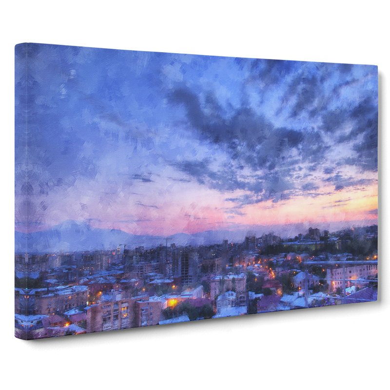 Yerevan Armenia Skyline - Wrapped Canvas, 35cm H x 50cm W x 3cm D