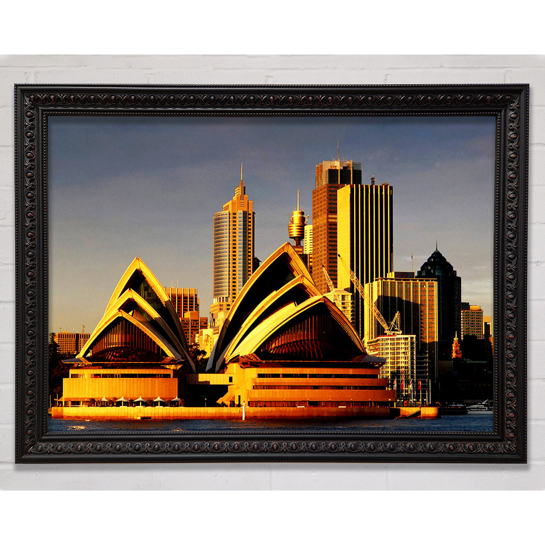 Sydney Opera House Silveren Sunlight - Einzelner Bilderrahmen Kunstdrucke