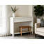 Console étroite avec 2 tiroirs et tablettes, canapé moderne de 39,37 pouces pour vestibule, couloir, salon, chambre à coucher, vestibule, grain de bois blanc antique