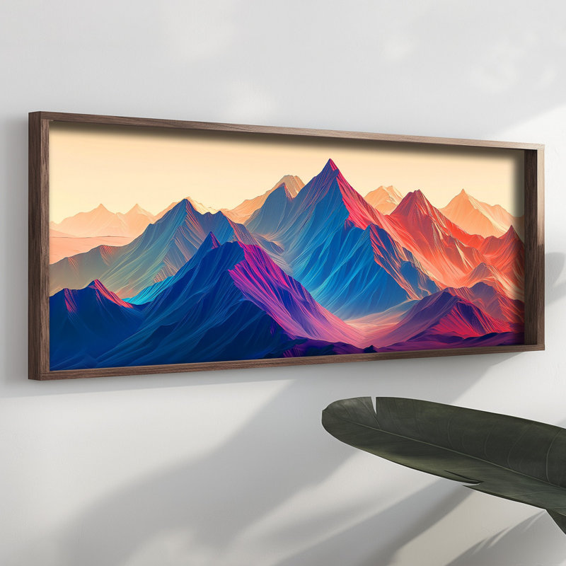 Elegant Decorative Framed MDF Painting, 15.7 x 47.2 x 0.1 inches | 100% MDF with 3 mm Thickness, 100% Pine Wood Frame | UV Printed Artwork for Home Decor, Living Room, Office, Modern Aesthetic