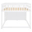 Lit superposé double avec 4 tiroirs et 3 tablettes - blanc-239942078
