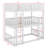Twin-Sized Three-Tier Rubber Wood Bunk Bed, Fully Equipped With Ladders And Guardrails-478907407