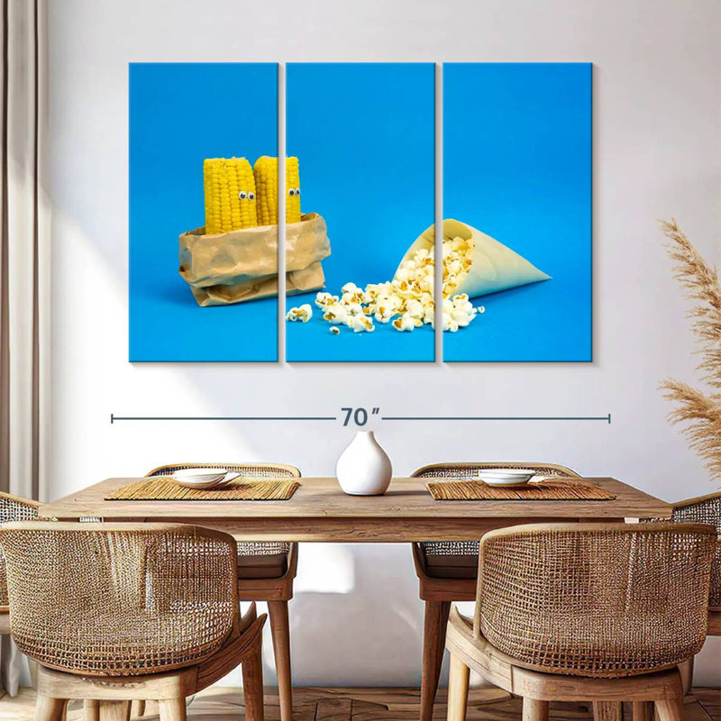 Corncobs And Popcorn, 42" H x 65" W