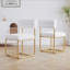 Ensemble de deux chaises de salle à manger en tissu blanc en peluche, chaises de salle à manger à coussins circulaires épais pour la cuisine et la maison, chaises de salle à manger minimalistes modernes et médiévales, robustes et confortables