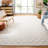 Vermont Hand Woven Wool/Cotton Geometric Rug in Ivory-400589150