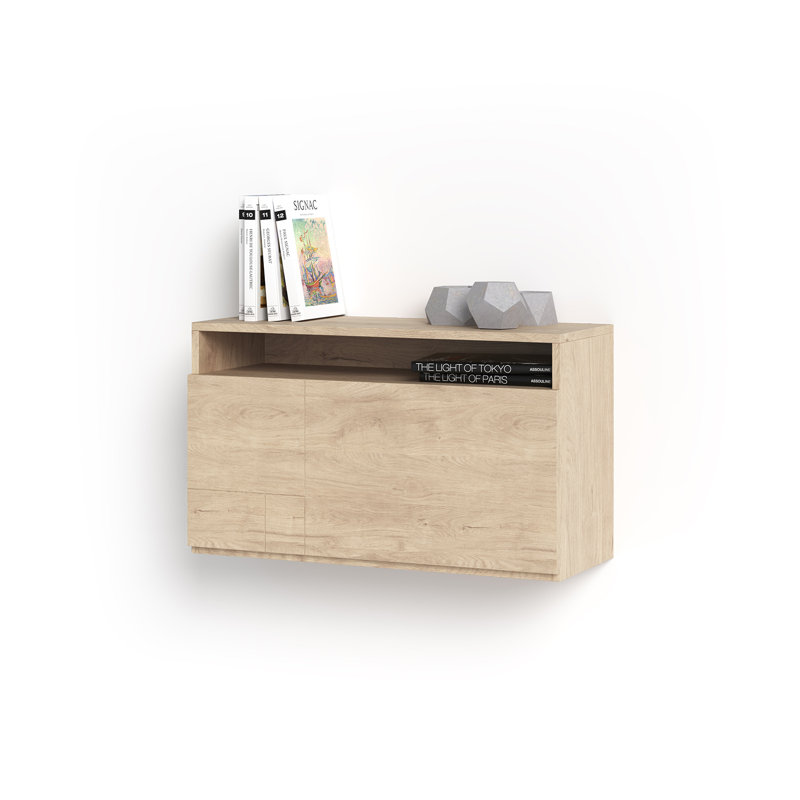 Fryman Floating Desk, Light Oak