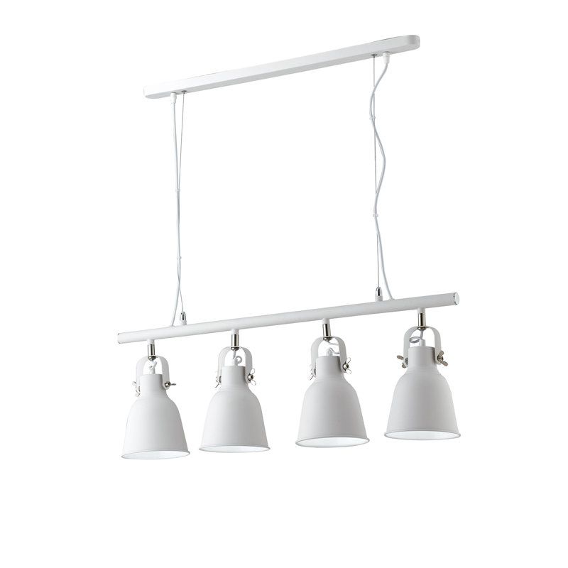 Padstow 4 - Light Kitchen Island Pendant, White