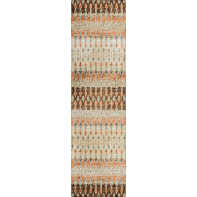 Tapis brun / beige Arlethia Ikat