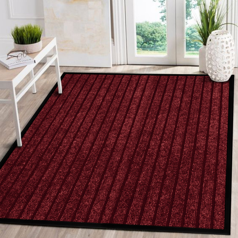 Jiyeon Heavy Duty Rubber Barrier Mat Non Slip Indoor/ Outdoor Door Mats Hallway Runner Rug Kitchen Rugs, Rectangle 40 x 60cm