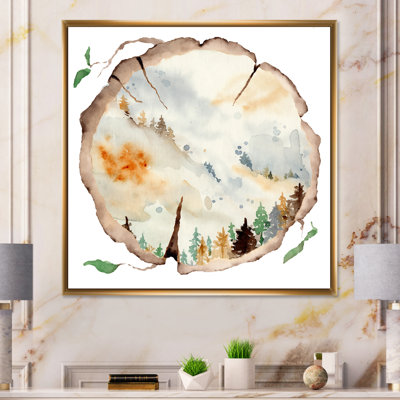 «Pine Wood Winter Landscape V», reproduction d'art sur toile traditionnelle