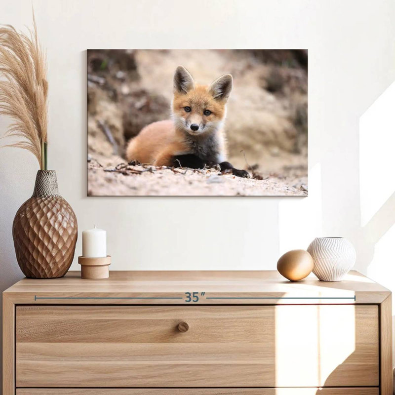 Little Brown Fox, 16" H x 24" W
