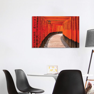 Fushimi Inari Taisha Shrine In Kyoto by Jan Becke - Wrapped Canvas Gallery-Wrapped Canvas Giclée