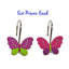 Crochets de rideau de douche Neon Butterfly