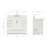 Magnolia 43" Single Bathroom Vanity in White, with 1.5 Pure White Quartz Top, Oval Sink-1228860240-1243715901