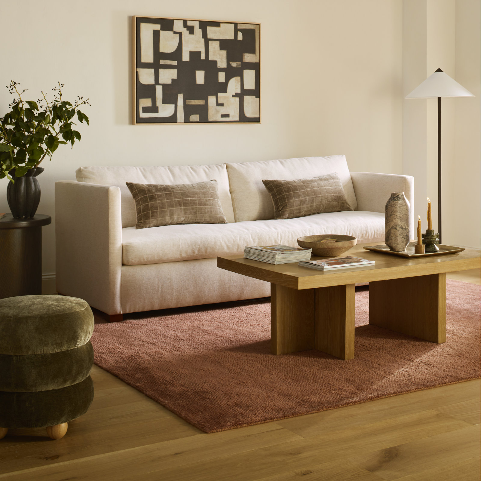 Crosby Rectangular Coffee Table, Natural
