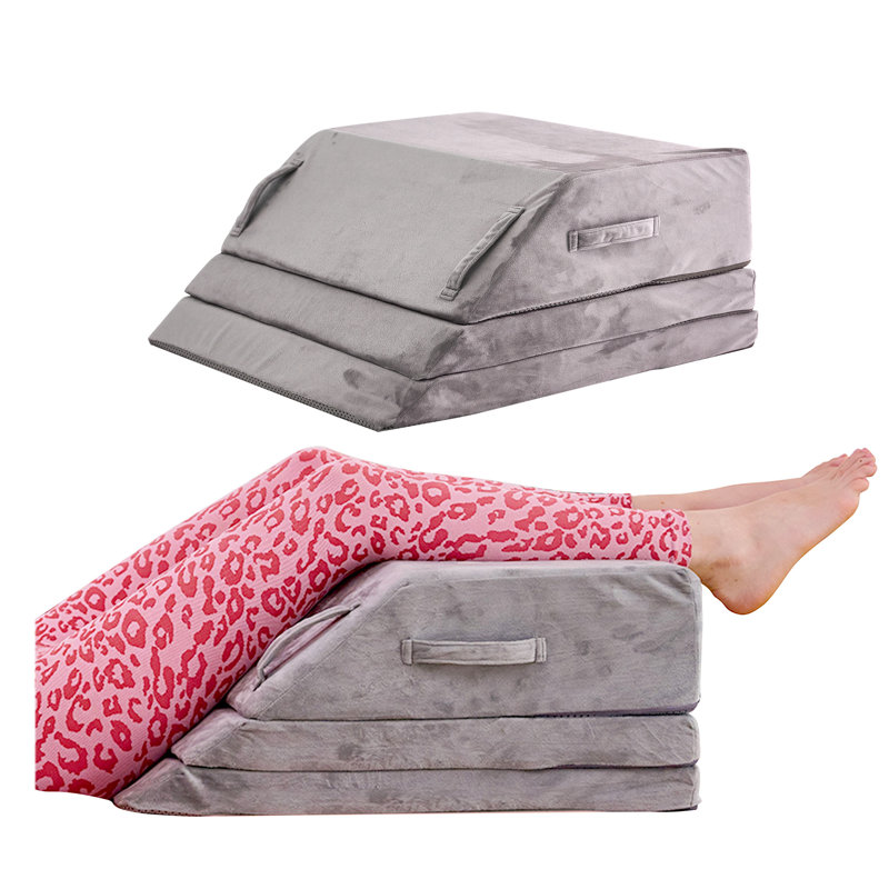 Emonie Adjustable Bed Wedge Pillow for Leg Elevation and Knee/Foot Surgery Recovery, 10" H x 21" W x 24" D