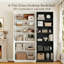 Ensemble 2 pièces d'armoire et bibliothèque en verre, unité de rangement multi-usage pour bureau personnel-1583934771