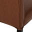 Kd Dining Chairs   Of 2 , Brown Pu Leather Trim, Stylish Button Tufting, Delicate Diamond Stitching, Lovely Tapered Legs