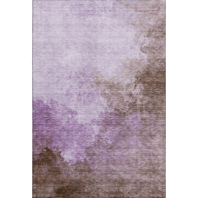 Premium Machine Washable Ducote AMF1138 Watercolors Rug, Rectangle 10' x 14'
