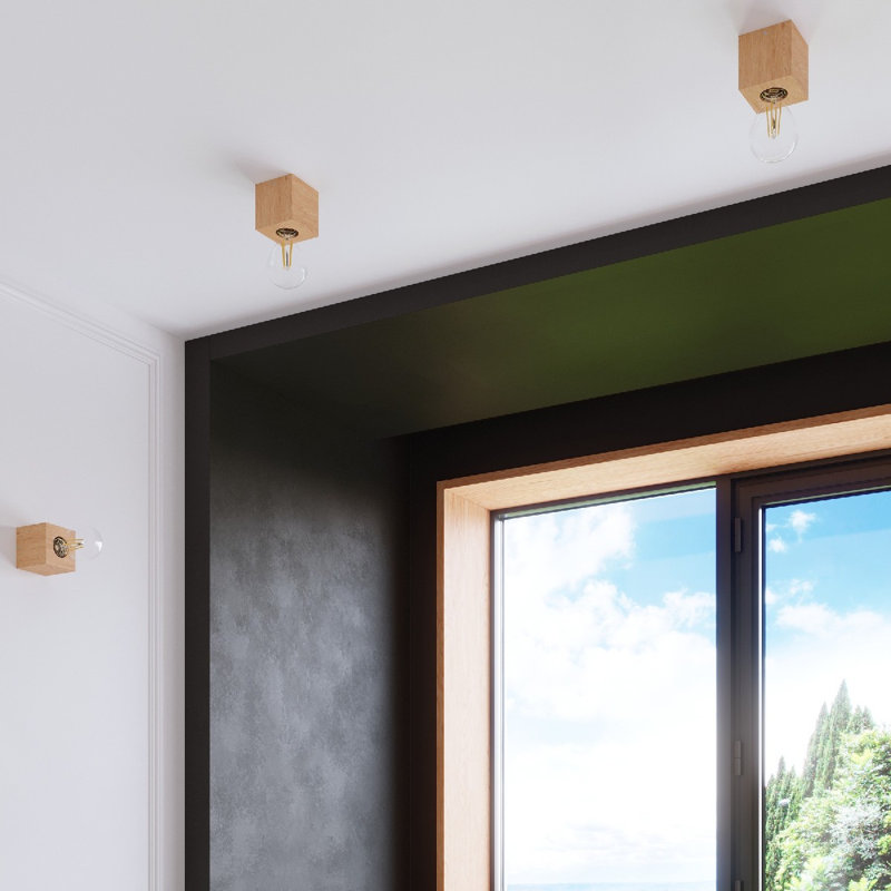 Bang Flush Mount, Wood