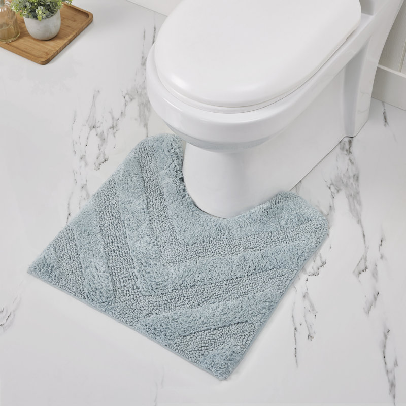 Tapis pour salle de bain 100% coton Branston 1990 GSM avec envers antidérapant Browton, Contour 20 po x 20 po, Bleu